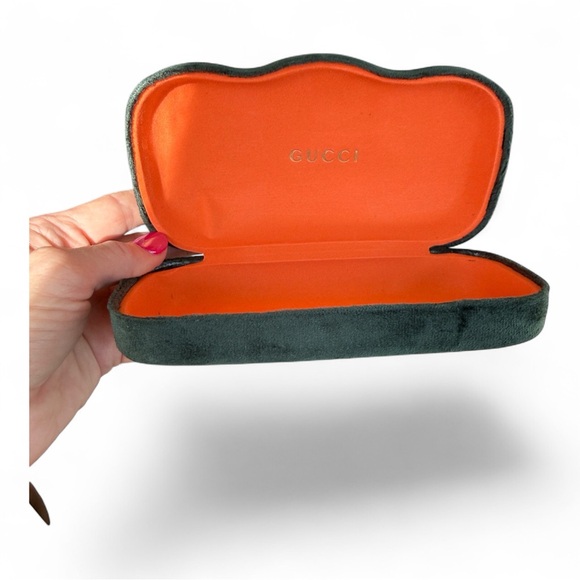 Gucci Vibrant Orange and Deep Green Sunglass Case